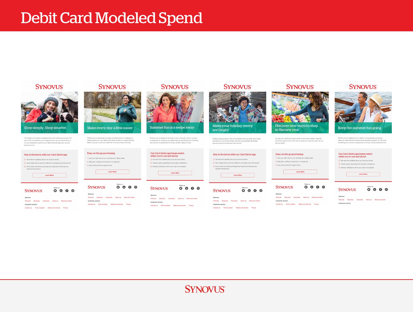 Debit Card Modeled Spend emails