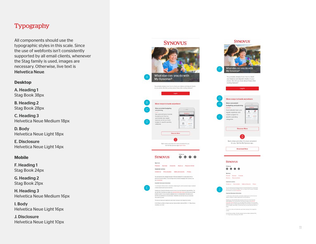 Playbook page with the email type scale